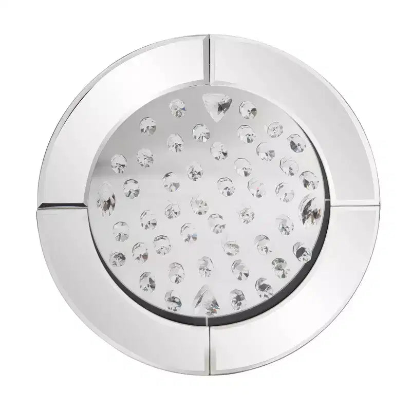 Howard Elliott Decorative Round Beveled Wall Mirror