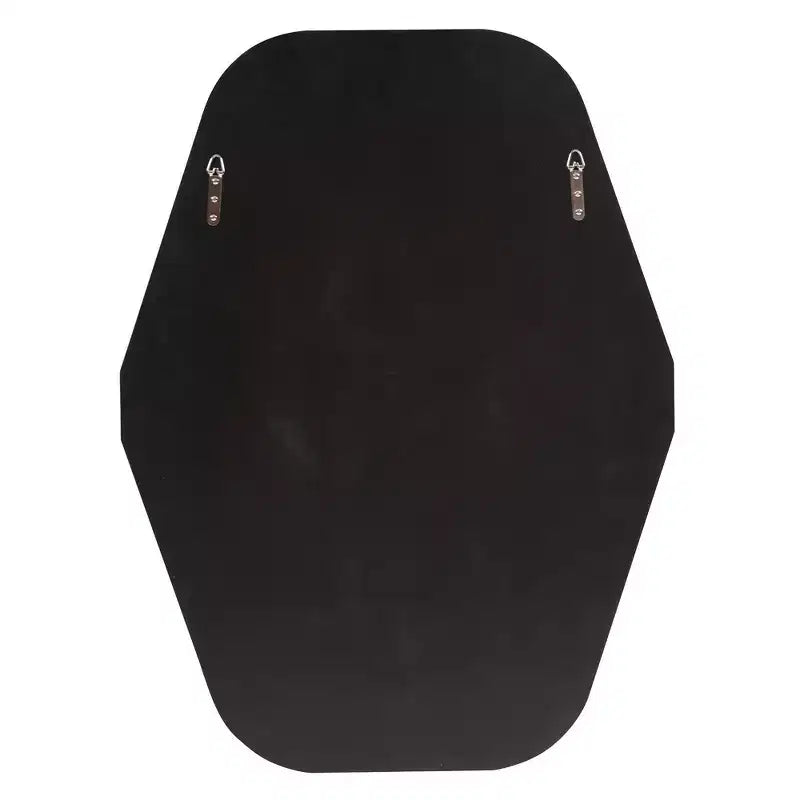 Specchio da parete ottagonale marrone caffè – Cornice in legno, da parete