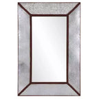 Howard Elliott 36"x24.5" Metal Framed Rectangular Rustic Accent Wall Mirror