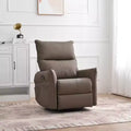 PU Rocking Recliner, 360-degree Rotating & Sliding Baby Rocking Chair, Modern Small Rocking & Rotating Recliner For Bedroom