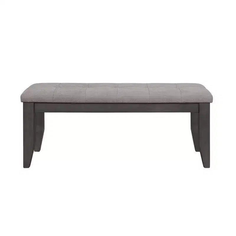 Simple Relax Fabric Upholstered Dining Bench in Dark Grey