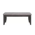 Simple Relax Fabric Upholstered Dining Bench in Dark Grey