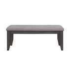 Simple Relax Fabric Upholstered Dining Bench in Dark Grey