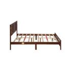 Walnut/White Queen/King Bed Frame with LED Lights & USB Charging, 2-Person