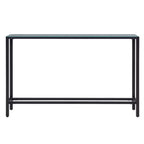 HomeRoots 56 Black Mirrored Glass Console Table