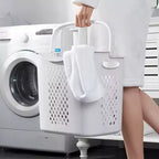 4-Tier Laundry Sorter, White, Rolling, 4-Compartment