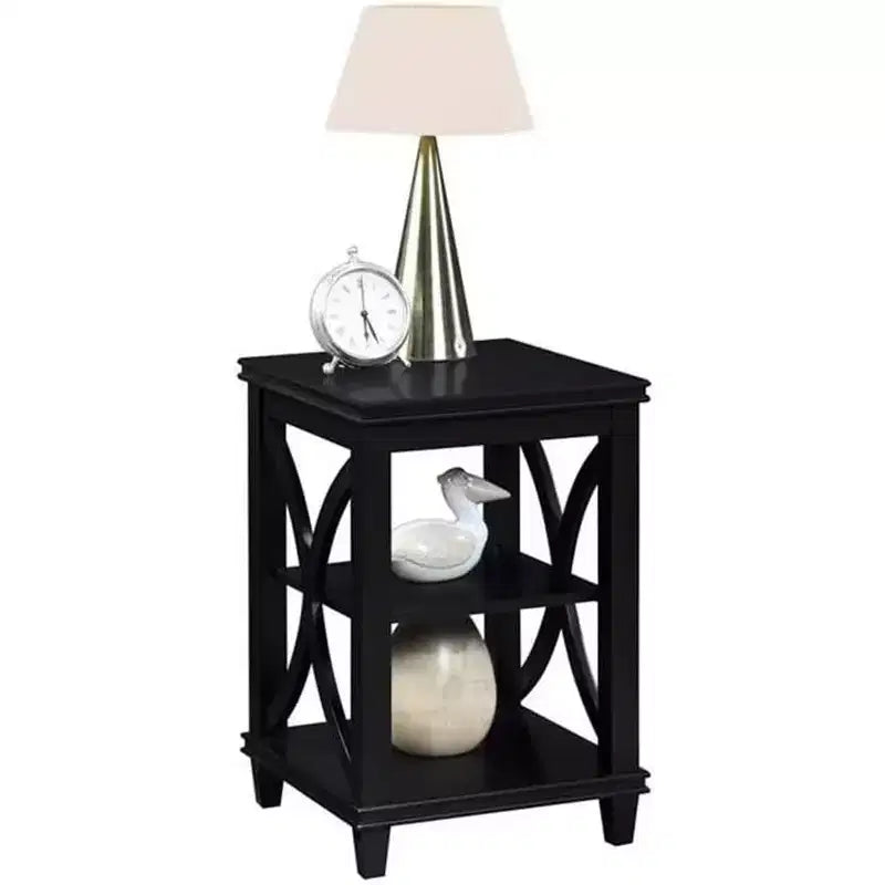 Tavolino/tavolo finale rettangolare in legno, nero/bianco Driftwood, 1 pezzo