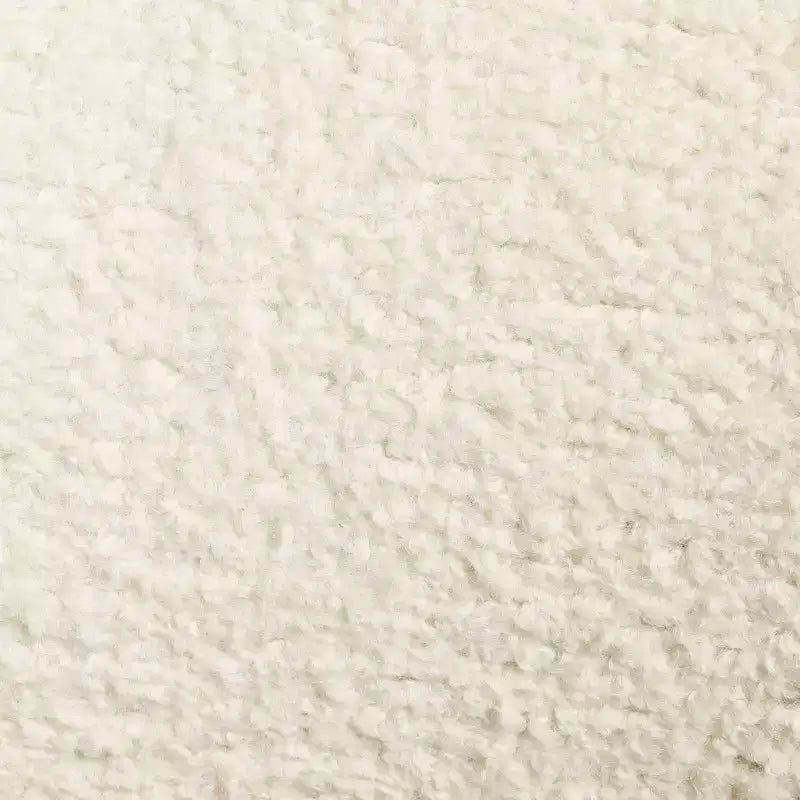 Poltrona Girevole Accent in Finta Pelliccia di Agnello Color Crema, 1 Posto