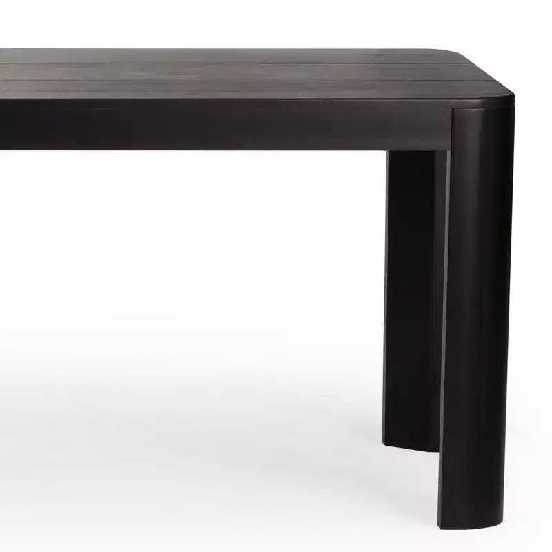 Tavolo da Pranzo in Legno Massello Nero/Biondo – 6 posti, 183 cm