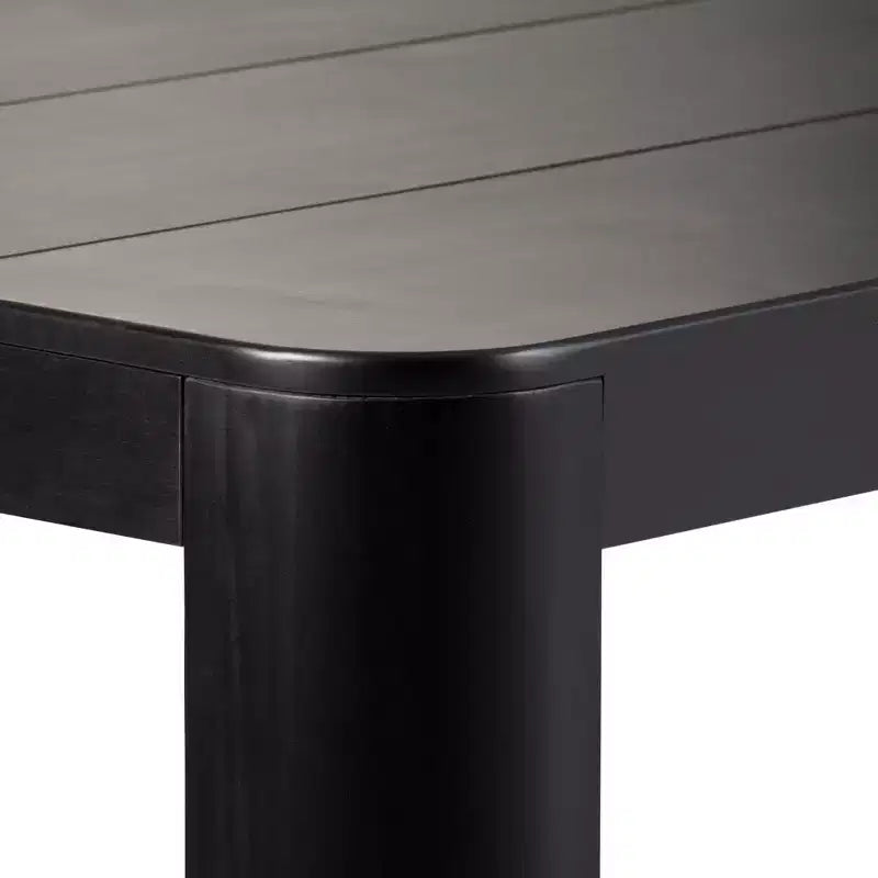 Tavolo da Pranzo in Legno Massello Nero/Biondo – 6 posti, 183 cm