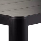 Tavolo da Pranzo in Legno Massello Nero/Biondo – 6 posti, 183 cm