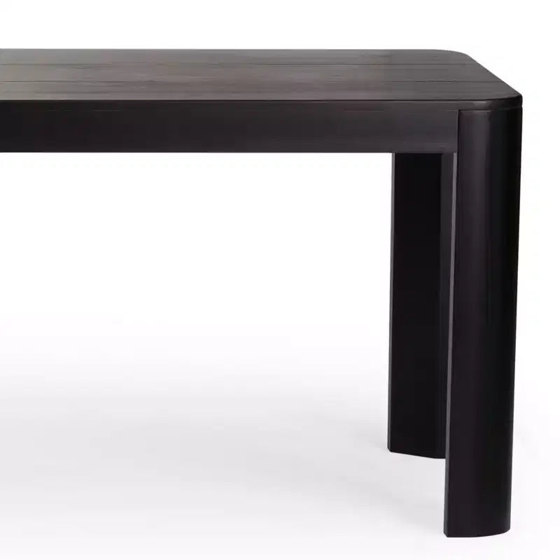 Tavolo da Pranzo in Legno Massello Nero/Biondo – 6 posti, 183 cm