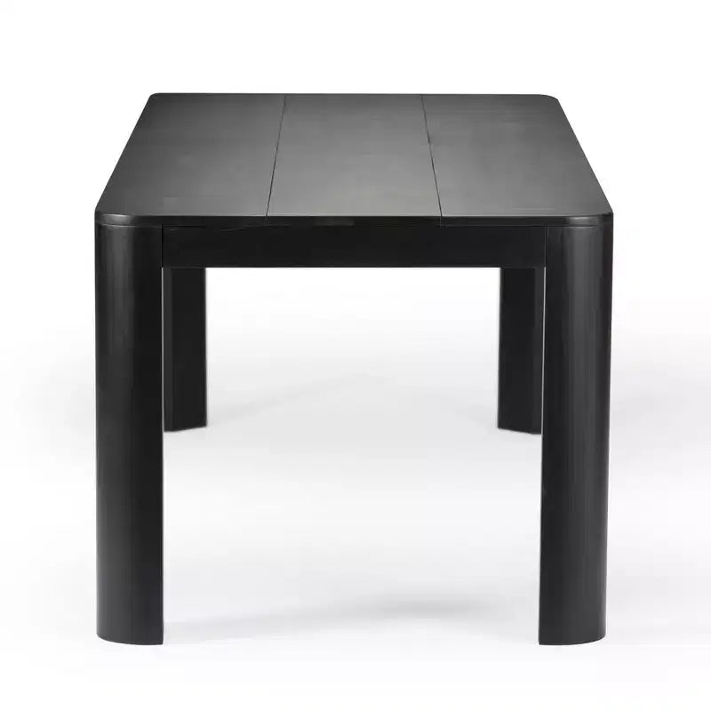 Tavolo da Pranzo in Legno Massello Nero/Biondo – 6 posti, 183 cm