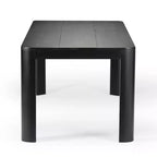 Tavolo da Pranzo in Legno Massello Nero/Biondo – 6 posti, 183 cm