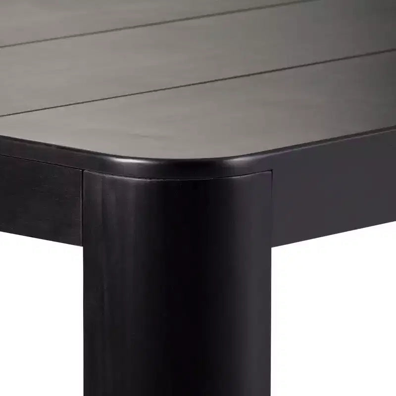 Tavolo da Pranzo in Legno Massello Nero/Biondo – 6 posti, 183 cm