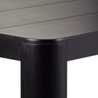 Tavolo da Pranzo in Legno Massello Nero/Biondo – 6 posti, 183 cm
