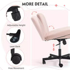 Armless Criss Cross Chair with Wheels, Height Adjustable, for 1 Person