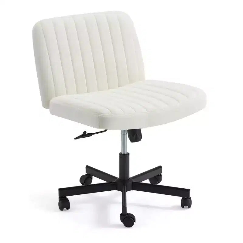Armless Criss Cross Chair with Wheels, Height Adjustable, for 1 Person