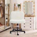 Armless Criss Cross Chair with Wheels, Height Adjustable, for 1 Person