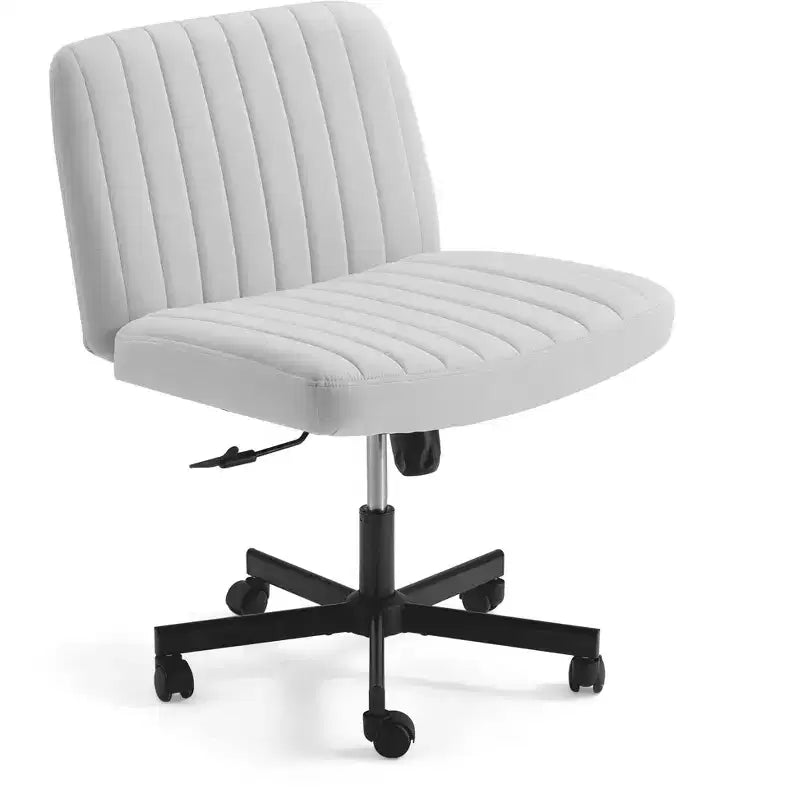 Armless Criss Cross Chair with Wheels, Height Adjustable, for 1 Person